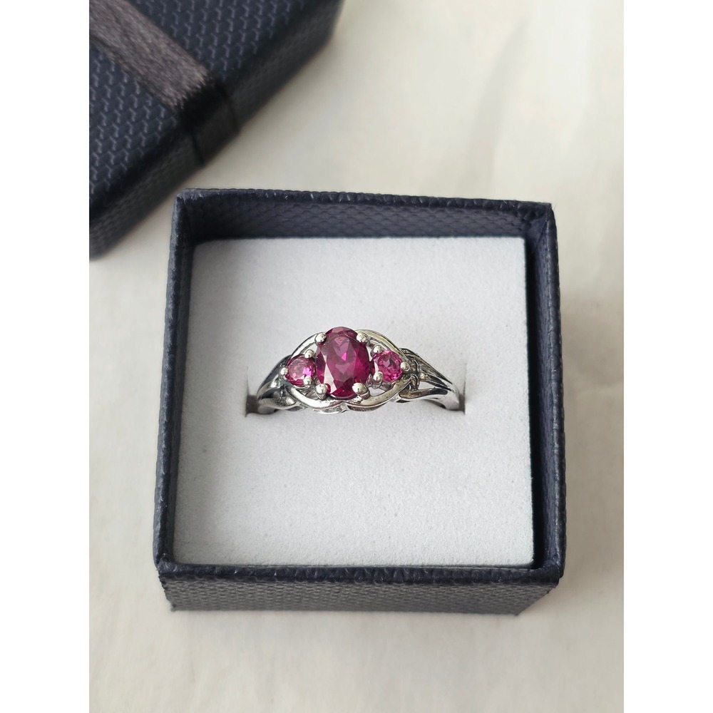Rhodolite Garnet 925 Sterling Silver Ring January Birthstone Size 7 new with box